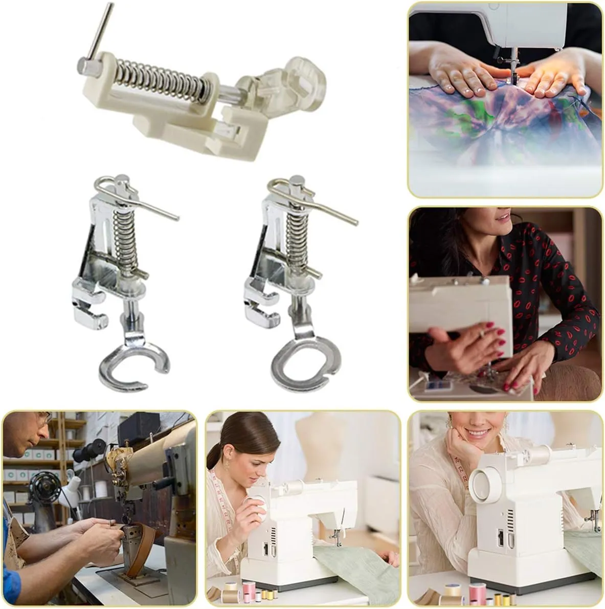 Free Motion Sewing Machine Presser Foot (3 pcs, low shank)